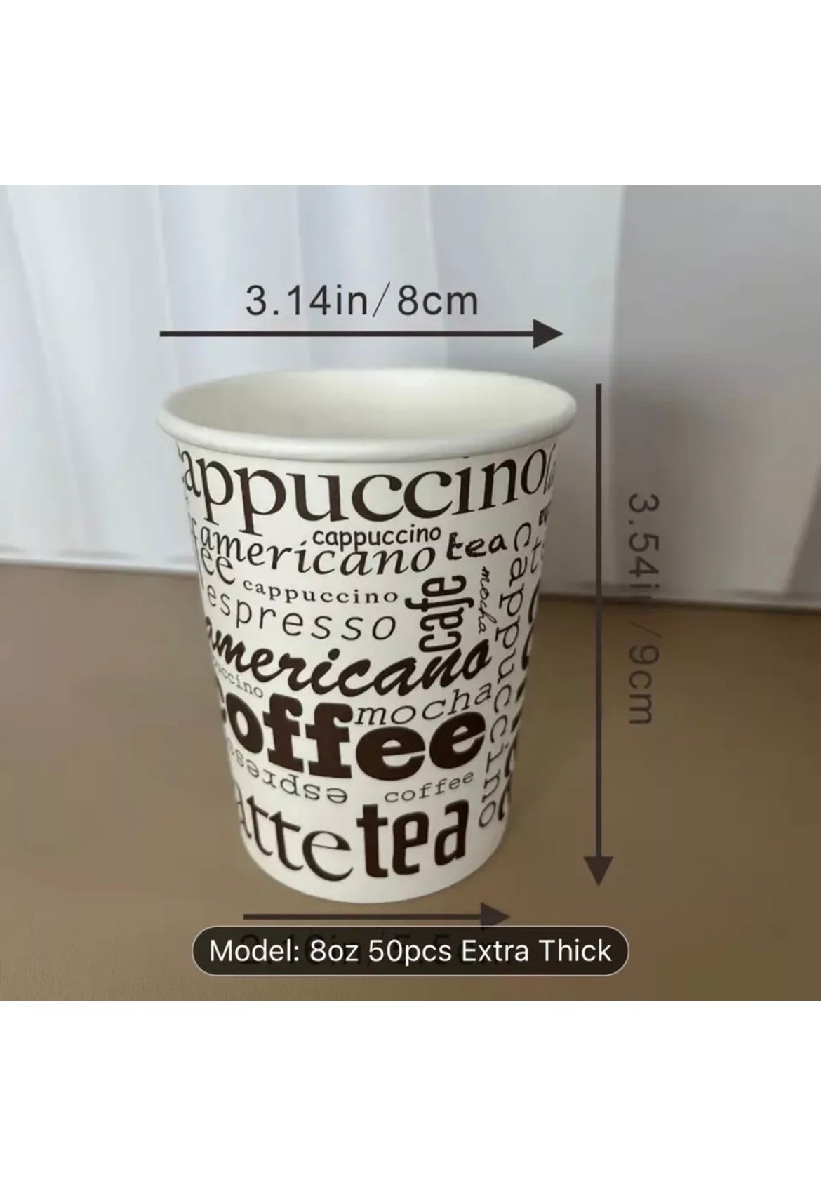 8oz Strong disposable paper cup,