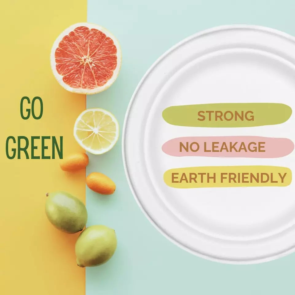 Super Rigid strong Disposable Biodegradable Bagasse Plates